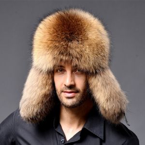 Зимна шапка УНИСЕКС естествена кожа с естествен дълъг косъм миеща мечка 