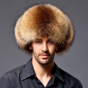 Зимна шапка УНИСЕКС естествена кожа с естествен дълъг косъм миеща мечка 