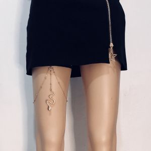 Украшение за бедро и крак с тънки верижки и змия