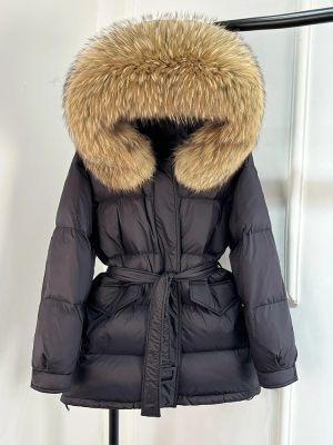  Зимно шуплеково яке с яка и пух-лисица, с връзки и качулка 