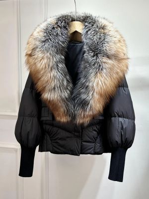 Зимно яке с яка от естествен косъм лисица 