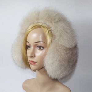 Зимни дамски ушанки от естествен косъм лисица