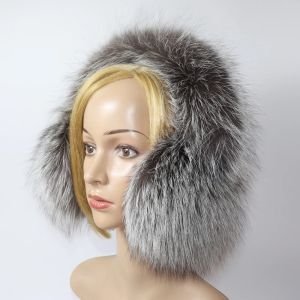 Зимни дамски ушанки от естествен косъм лисица