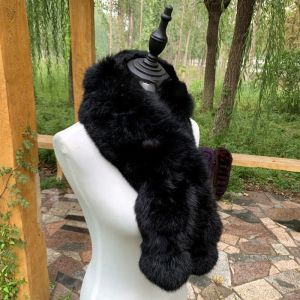 Дамски плетен шал от естествен косъм заек